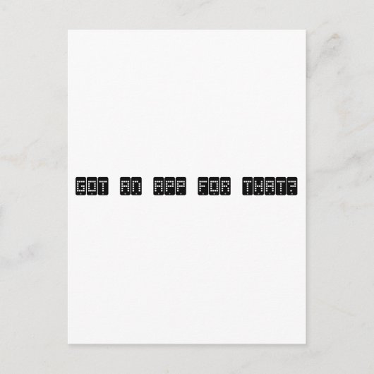 Carte Postale vous avez une application pour ça ? (Devant)