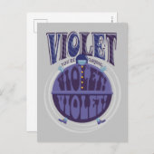 Carte Postale Vous devenez violette, Violette ! (Devant / Derrière)