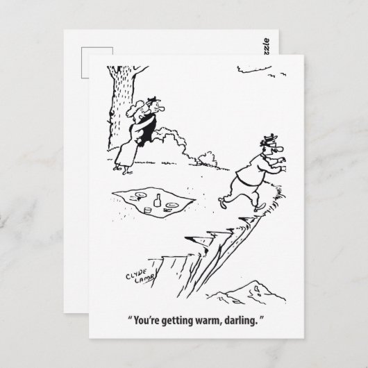 Carte Postale Vous Devez Chaud Chérie, Triangle D'Amour, Drôle (Devant / Derrière)