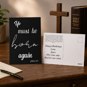 Carte Postale Vous devez naître de nouveau Funny Christian Anniv