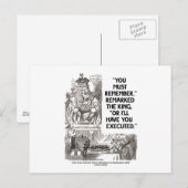 Carte Postale Vous devez vous souvenir ou j'aurai exécuté Wonder (Devant / Derrière)