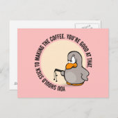 Carte Postale Vous devriez vous contenter de faire le café (Devant / Derrière)