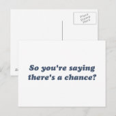 Carte Postale Vous dites qu'il y a une chance ? (Devant / Derrière)