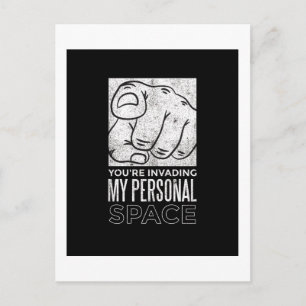 Carte Postale Vous envahissez mon espace personnel drôle Mots Ad