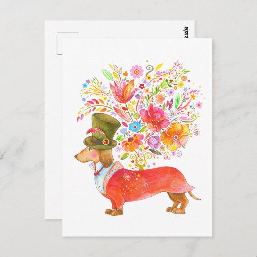 Carte Postale Vous Envoyer Des Fleurs (Devant / Derrière)