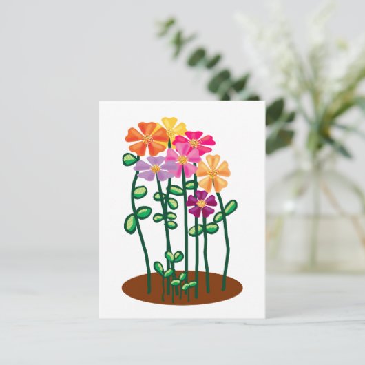 Carte Postale Vous envoyer des fleurs (Debout devant)