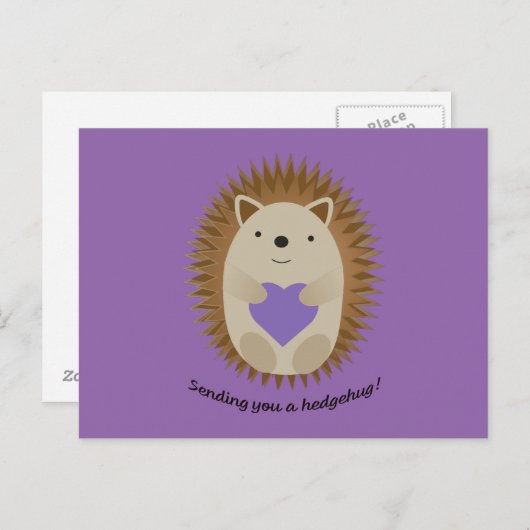 Carte Postale Vous envoyer un hérisson de Hedgehug (Devant / Derrière)