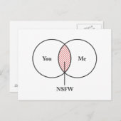 Carte Postale Vous et moi NSFW Diagramme Venn (Devant / Derrière)