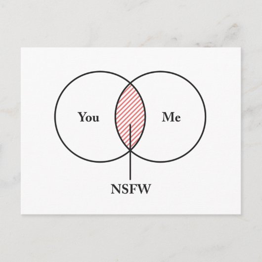 Carte Postale Vous et moi NSFW Diagramme Venn (Devant)