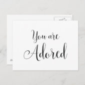 Carte Postale Vous êtes adoré, Message inspirant (Devant / Derrière)