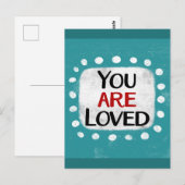 Carte postale Vous êtes aimé (Devant / Derrière)