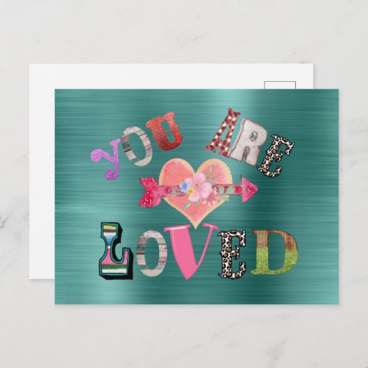 Carte Postale Vous êtes aimés (Devant / Derrière)