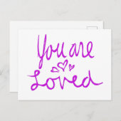 Carte Postale Vous êtes aimés (Devant / Derrière)