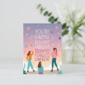 Carte Postale Vous êtes Beau et Sans Peur Citation Motivationnel (Debout devant)