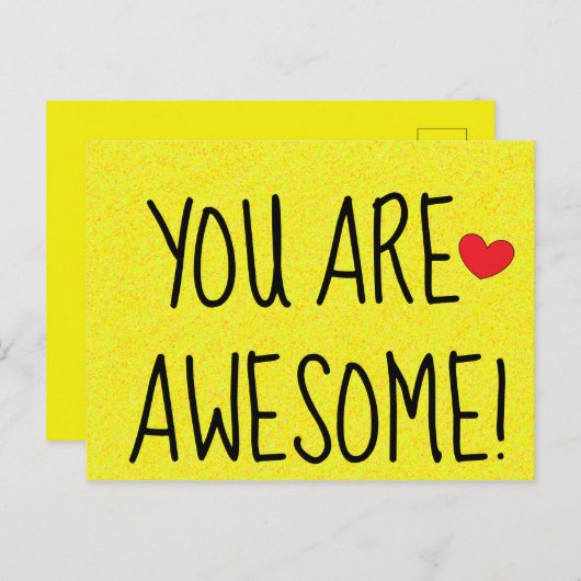 Carte Postale VOUS ÊTES BEAUCOUP Fun Citation Imprimer Jaune (Devant / Derrière)