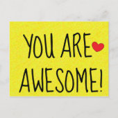 Carte Postale VOUS ÊTES BEAUCOUP Fun Citation Imprimer Jaune (Devant)