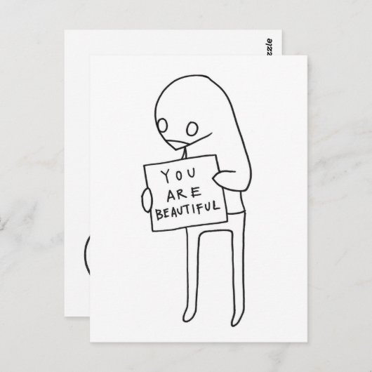 Carte Postale vous êtes belle (Devant / Derrière)