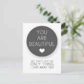 Carte Postale Vous êtes belle, mais ce n'est pas la seule chose (Debout devant)