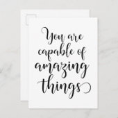 Carte Postale Vous êtes capable de choses extraordinaires (Devant / Derrière)