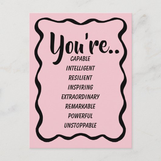 Carte Postale Vous êtes capable intelligent créatif | Confiance (Devant)