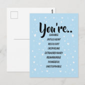 Carte Postale Vous êtes capable intelligent créatif | Confiance (Devant / Derrière)