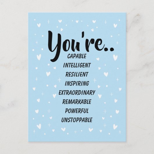 Carte Postale Vous êtes capable intelligent créatif | Confiance (Devant)