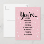 Carte Postale Vous êtes capable intelligent créatif | Confiance (Devant / Derrière)