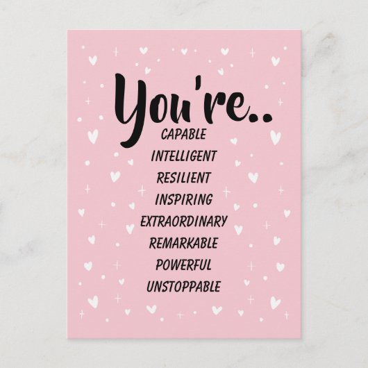 Carte Postale Vous êtes capable intelligent créatif | Confiance (Devant)