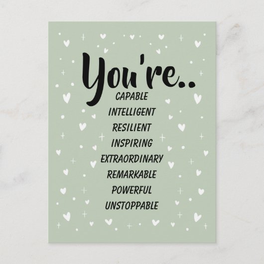 Carte Postale Vous êtes capable intelligent créatif | Confiance (Devant)