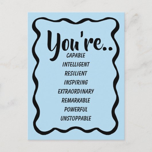 Carte Postale Vous êtes capable intelligent créatif | Confiance (Devant)
