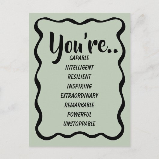 Carte Postale Vous êtes capable intelligent créatif | Confiance (Devant)