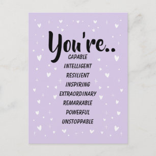 Carte Postale Vous êtes capable intelligent créatif Confiance