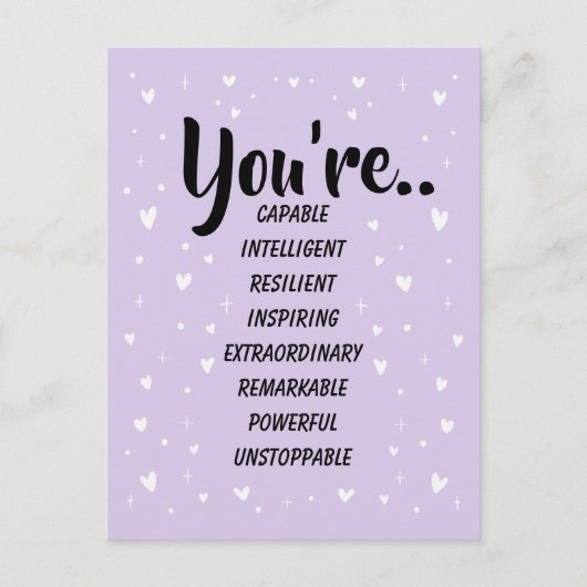 Carte Postale Vous êtes capable intelligent créatif | Confiance (Devant)