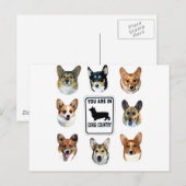 Carte Postale Vous êtes dans le pays de corgi (Devant / Derrière)