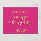 Carte Postale Vous êtes dans mes pensées - Condolence de coeur d (Devant)