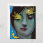 Carte Postale Vous êtes dans mes pensées | Jolie dame (Devant / Derrière)