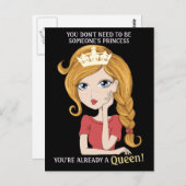 Carte Postale Vous êtes déjà Reine (Devant / Derrière)