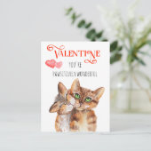 Carte Postale Vous êtes des chats de la Saint-Valentin absolumen (Debout devant)