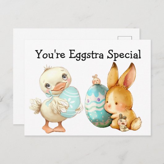 Carte Postale Vous êtes Eggstra Special (Devant / Derrière)