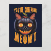 Carte Postale Vous êtes en train de ramper Meowt | Chat noir Hal (Devant)