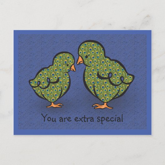 Carte Postale Vous Êtes Extra Spécial ! Chick ou Peacock ? Humor (Devant)