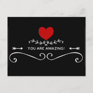 Carte Postale Vous êtes Extraordinaire avec Red Heart