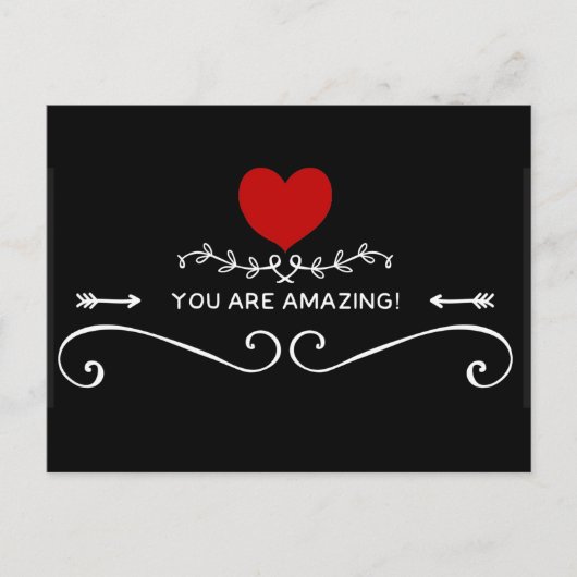 Carte Postale Vous êtes Extraordinaire avec Red Heart (Devant)