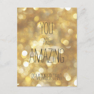 Carte Postale Vous êtes Extraordinaire - Gold Inspirational Quot
