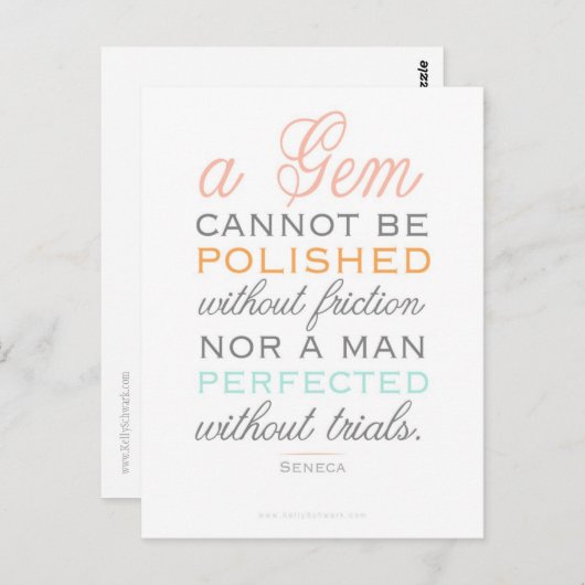 Carte Postale Vous êtes Gem Design par Kelly Schwark (Devant / Derrière)