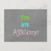 Carte Postale Vous êtes génial Citation Affirmation (Devant)