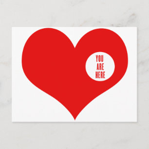 CARTE POSTALE VOUS ÊTES ICI - AMOUR