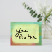 Carte Postale Vous êtes ici - jaune-clair (Debout devant)