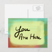 Carte Postale Vous êtes ici - jaune-clair (Devant / Derrière)
