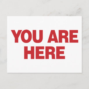 Carte Postale Vous Êtes Ici - Rouge